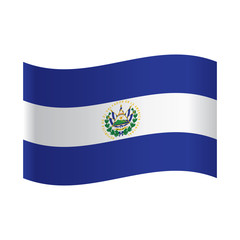 El Salvador flag on a gray background. Vector illustration, Flag Republic of El Salvador.