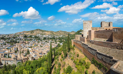 Nasrid and palace of Charles V in Alhambra