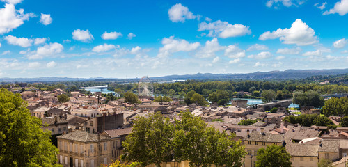 Panoramic aerial view of Avignon