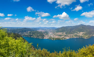 Fototapeta premium Panoramic view of lake Como in Italy