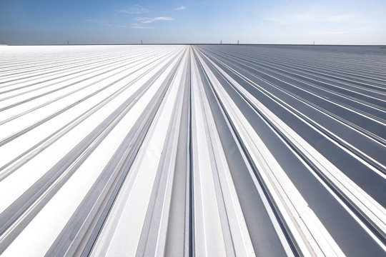 Perspective of Metal sheet for industrial building and construction under the sky