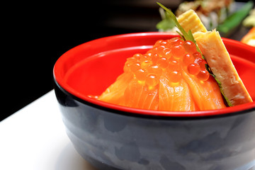 Salmon Ikura Don, Japanese food