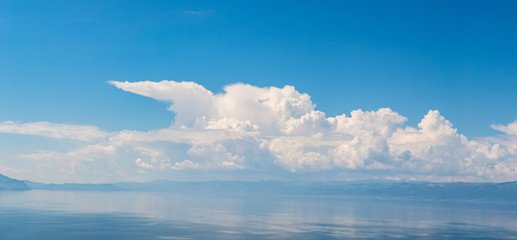 Panorama of Ohrid lake