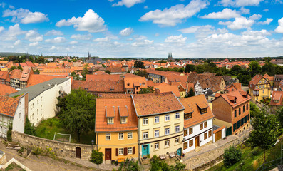 Naklejka na ściany i meble Panoramic view of Quedlinburg, Germany