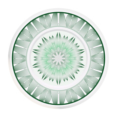 Creative round border and floral mandala ornament. Vector illustration