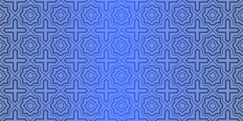 Seamless geometric pattern with decorative art-deco modern ornamnet. Vector illustration