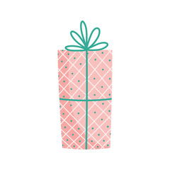 wrapped gift box decoration party icon