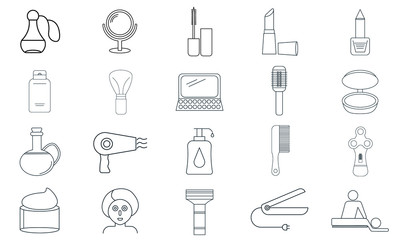 Beauty icon pack for web and mobile apps
