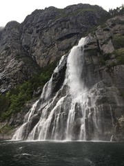 Hengjane Waterfall Lysefjord Stavanger Norway