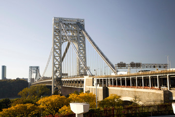 GWB at daylight from Bronx facing New Jersey - 302367171