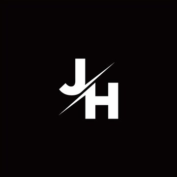 JH Logo Letter Monogram Slash with Modern logo designs template