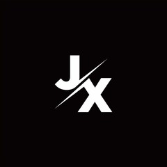JX Logo Letter Monogram Slash with Modern logo designs template