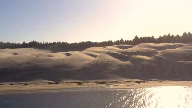 Oregon Dunes Fly By Florence With Drone