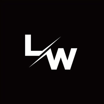 LW Logo Letter Monogram Slash with Modern logo designs template