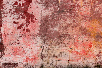 Texture of a concrete wall with cracks and scratches which can be used as a background