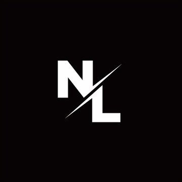 NL Logo Letter Monogram Slash with Modern logo designs template