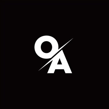 OA Logo Letter Monogram Slash with Modern logo designs template