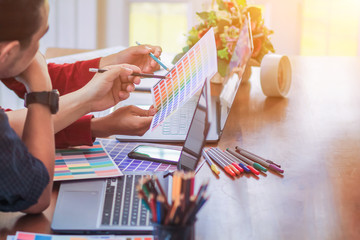 Smooth Focus and soft Focus,The marketing department and designers are advising about product...