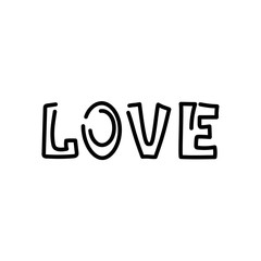 Love , handwritten phrases. Hand drawn romantic cards. Vector on white background