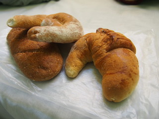 Fresh bread bought in the market, San Pedro La Laguna, Guatemala