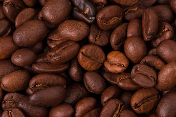 Naklejka premium roasted coffee beans, can be used as background