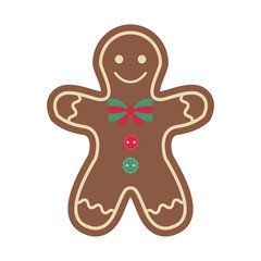 Christmas Ornament Vintage Felt Ginger Man Decoration