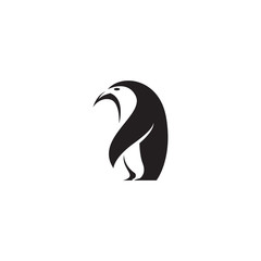 Obraz premium penguin vector silhouette logo template