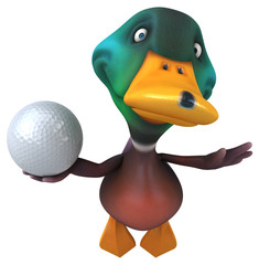 Fun duck - 3D Illustration