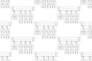 Electric wiring diagram for power transformers