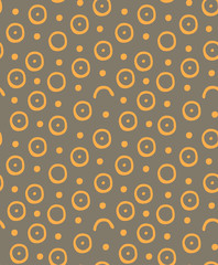 Japanese Vintage Boho Tribal Circle Seamless Pattern