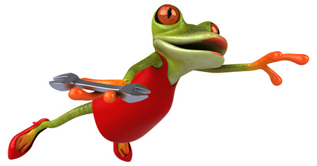 Fun frog - 3D Illustration