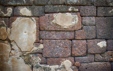 The surface of the background image is old worn out brick wall.