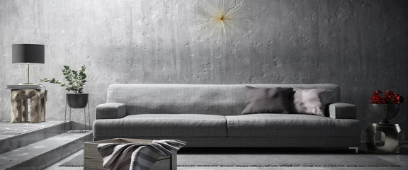 Modern Furnishing Presentation (B&W) - 3d visualization