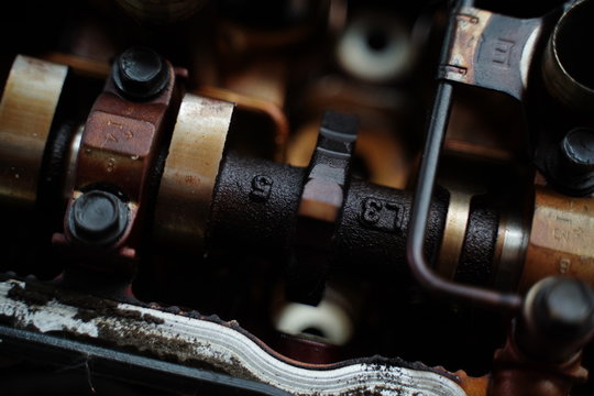 Race car's engine detail