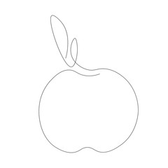 Apple fruit icon, vector illustration