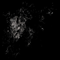 Splash fluid. 3d illustration, 3d rendering.