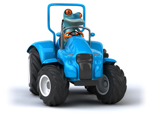 Fun frog- 3D Illustration