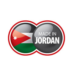 Jordan flag, vector illustration on a white background