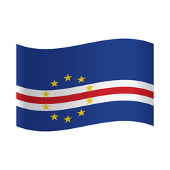 Flag of the country cape verde. illustration. Exact colors.