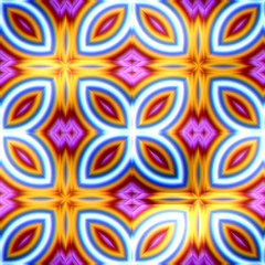 3D render seamless plastic kaleidoscope tile