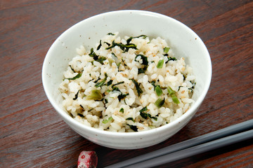 野沢菜ごはん
