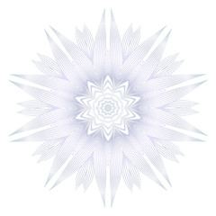 Beautiful Round Flower Mandala. Vector illustration. White gold color. For Design, Greeting Card, Invitation, Coloring Book. Arabic, Indian, Motifs.