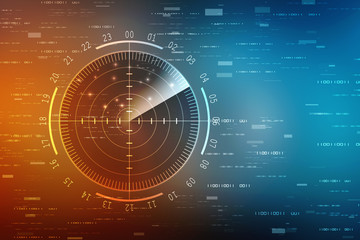 Obraz premium 2d illustration Abstract futuristic electronic circuit technology background
