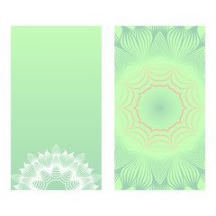 Two card with spring floral ornament. Vector illustration. For invitation