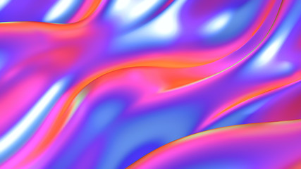 Luxury background with metal drapery fabric. 3d illustration, 3d rendering.