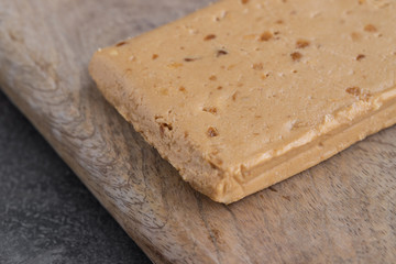 Turron, traditional Christmas dessert in Spain and Italy.  Almond nougat typically made of almond and honey.