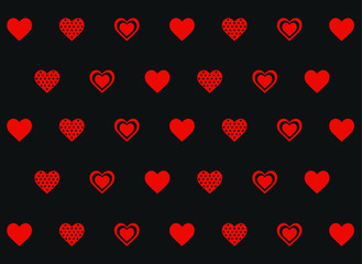 Naklejka na ściany i meble Valentine's day concept background. Vector illustration. Abstract romantic background with hearts. Vector backdrop for Valentine's day.