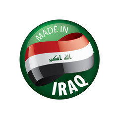 Iraqi flag, vector illustration on a white background