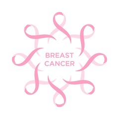 Obraz premium Cancer ribbon pink color representing the support of tackling cancers