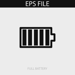 Obraz premium Full battery icon. EPS vector file